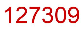 Number 127309 red image