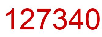 Number 127340 red image