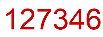 Number 127346 red image