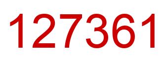 Número 127361 imagen rojo