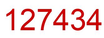 Number 127434 red image