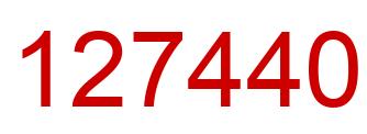 Number 127440 red image
