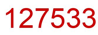 Número 127533 imagen rojo