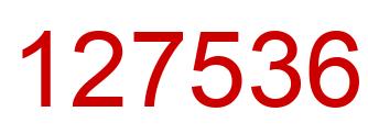 Número 127536 imagen rojo
