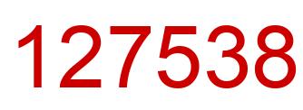 Número 127538 imagen rojo
