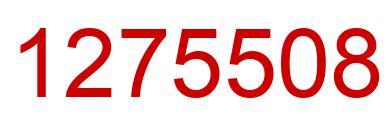 Number 1275508 red image