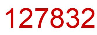 Number 127832 red image