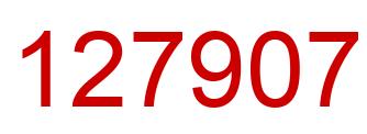 Número 127907 imagen rojo