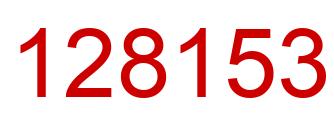 Number 128153 red image