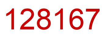 Number 128167 red image