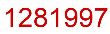 Número 1281997 imagen rojo