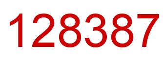 Number 128387 red image