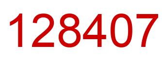 Number 128407 red image