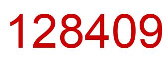 Number 128409 red image