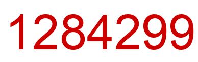 Number 1284299 red image