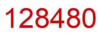 Number 128480 red image