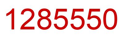 Number 1285550 red image