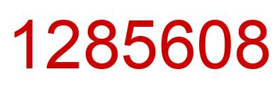 Number 1285608 red image