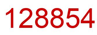 Number 128854 red image
