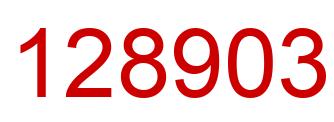 Number 128903 red image