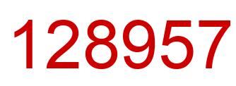 Número 128957 imagen rojo