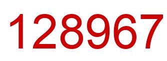 Number 128967 red image