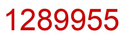 Number 1289955 red image