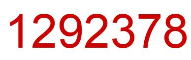 Number 1292378 red image