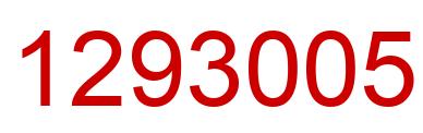 Number 1293005 red image