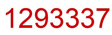 Number 1293337 red image