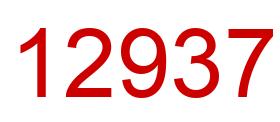 Número 12937 imagen rojo