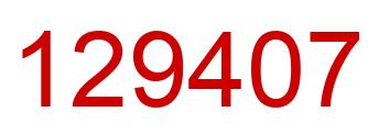 Number 129407 red image