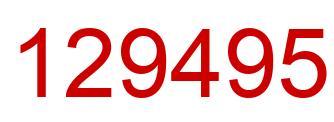 Number 129495 red image