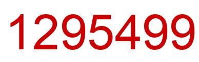 Number 1295499 red image