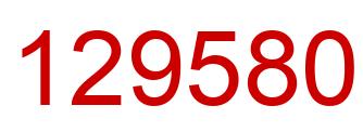 Number 129580 red image