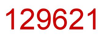 Number 129621 red image