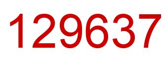 Number 129637 red image