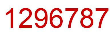 Number 1296787 red image