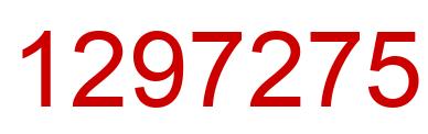 Number 1297275 red image