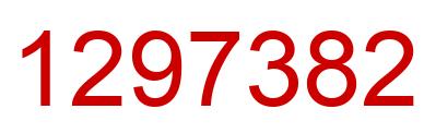 Number 1297382 red image