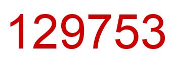 Number 129753 red image
