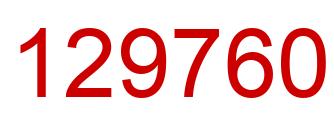 Number 129760 red image