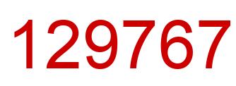 Number 129767 red image