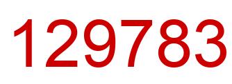 Número 129783 imagen rojo