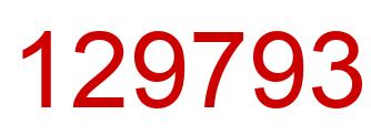 Number 129793 red image