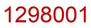 Number 1298001 red image