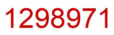 Number 1298971 red image