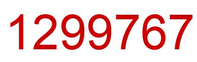 Number 1299767 red image