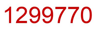 Number 1299770 red image