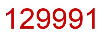 Number 129991 red image